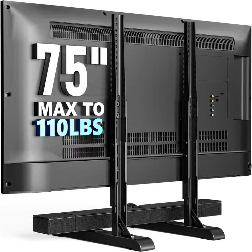 HOLMAXD universal TV stand legs adjustable height for 19-75 inch TVs, stable and reliable.