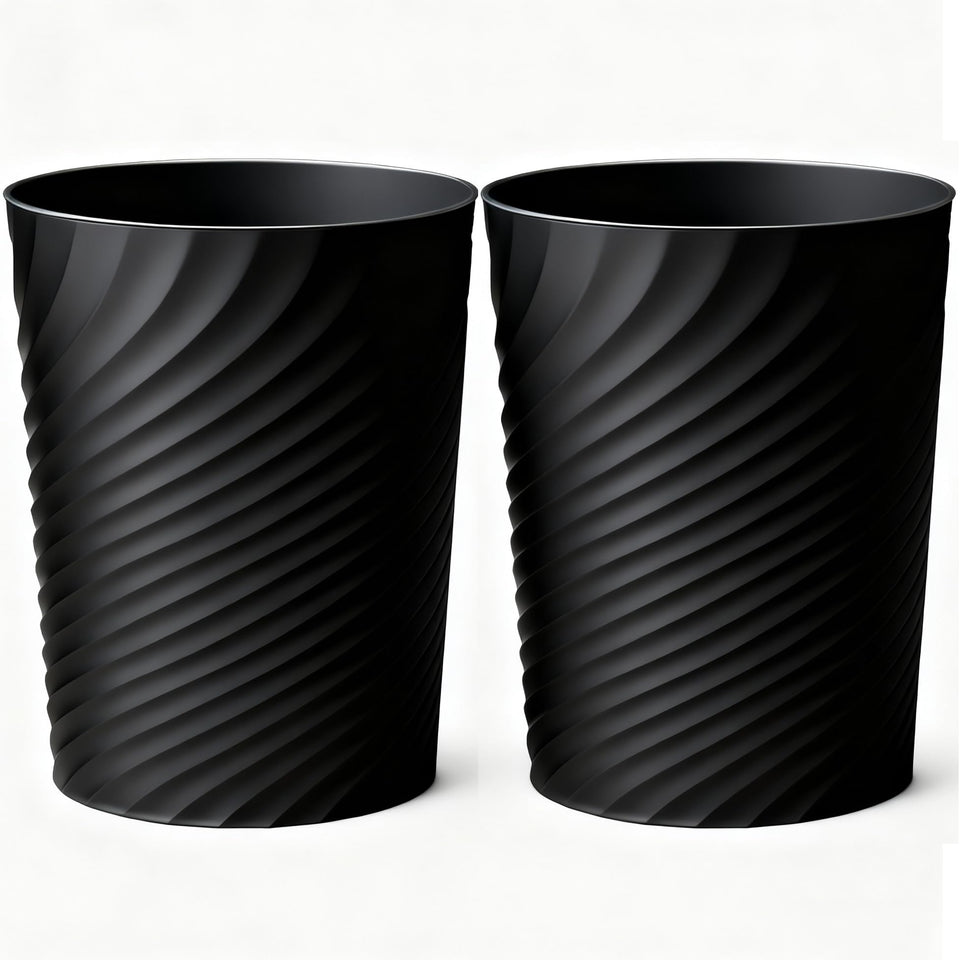 HOLTPHILI bathroom trash can with compact 1.8 gallon capacity for tight spaces.