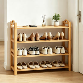 Living room setup featuring HOLTPHILI rack used for books and decor storage
