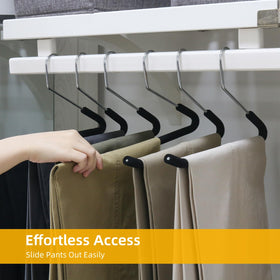 Homa Jia ten-pack open-ended hangers ideal for jeans and trousers.