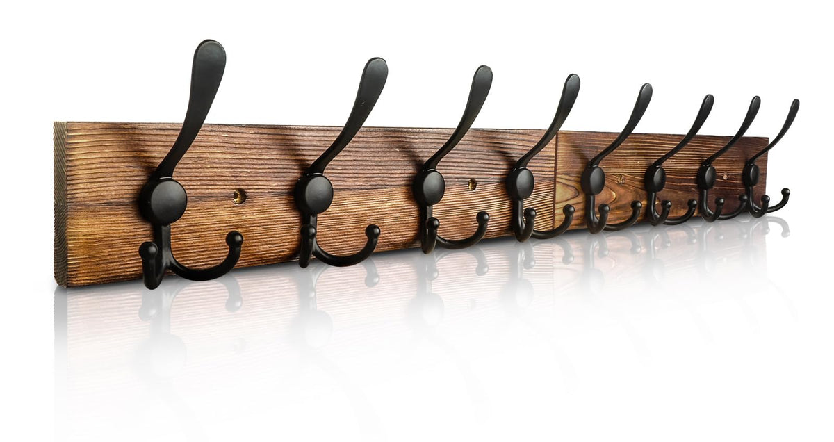Homagic coat rack wall mount showcases sturdy design for entryways.