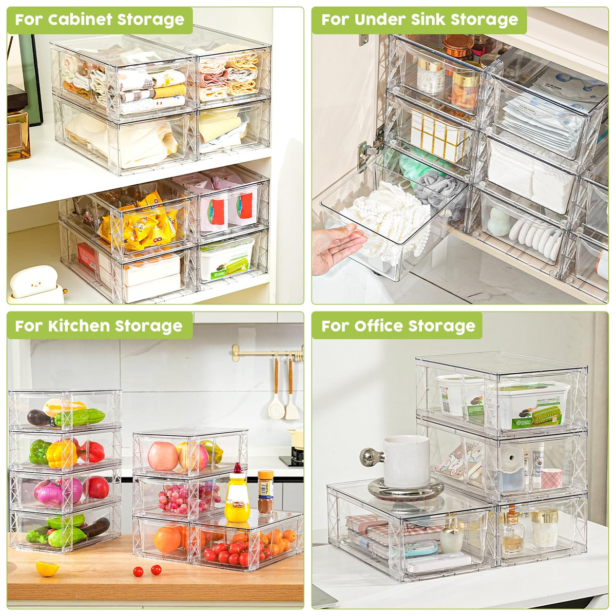 Homaigie 6Pack bathroom storage keeps small items tidy and accessible.