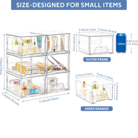 Homaigie fridge organizer 6-pack keeps snacks and small items neatly accessible.