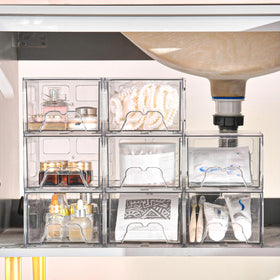 Homaigie makeup organizer on vanity demonstrates compact display and tidy cosmetics.