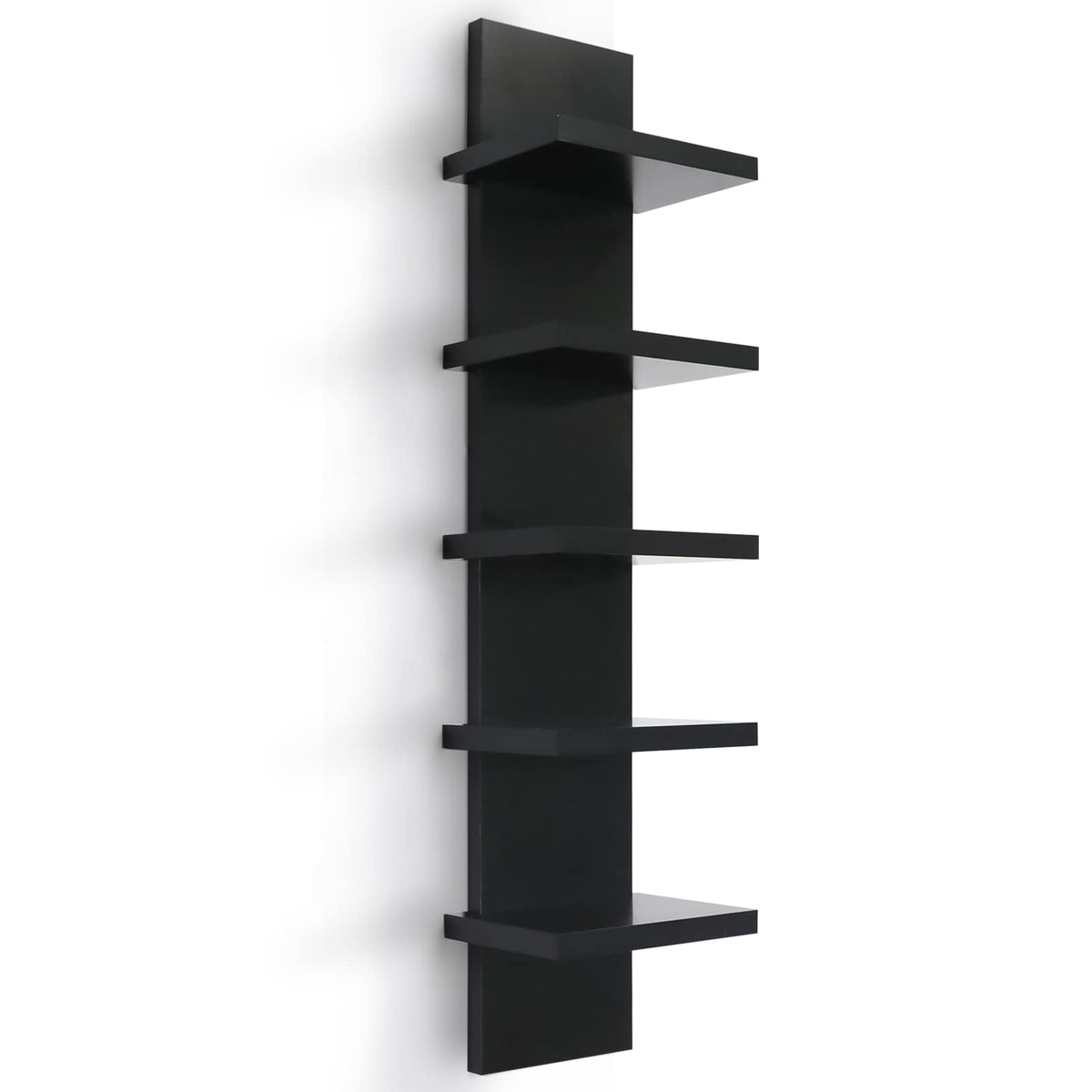 Homaterial 5-tier shelves vertical column wall decor for compact storage and display.
