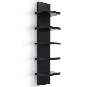 Homaterial 5-tier shelves vertical column wall decor for compact storage and display.