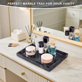 Homaura marble design adds subtle luxury to bathroom and kitchen spaces.