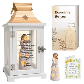 Homazing Daughter Lantern with embracing figure for a meaningful keepsake.
