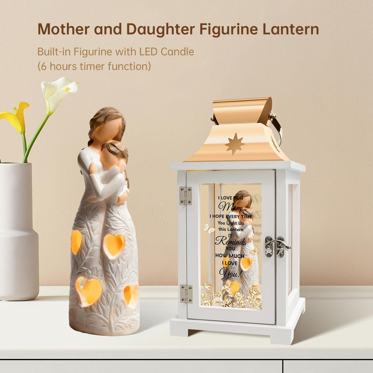 Homazing LED candle lantern with timer offers a warm, flickering glow for cozy spaces.
