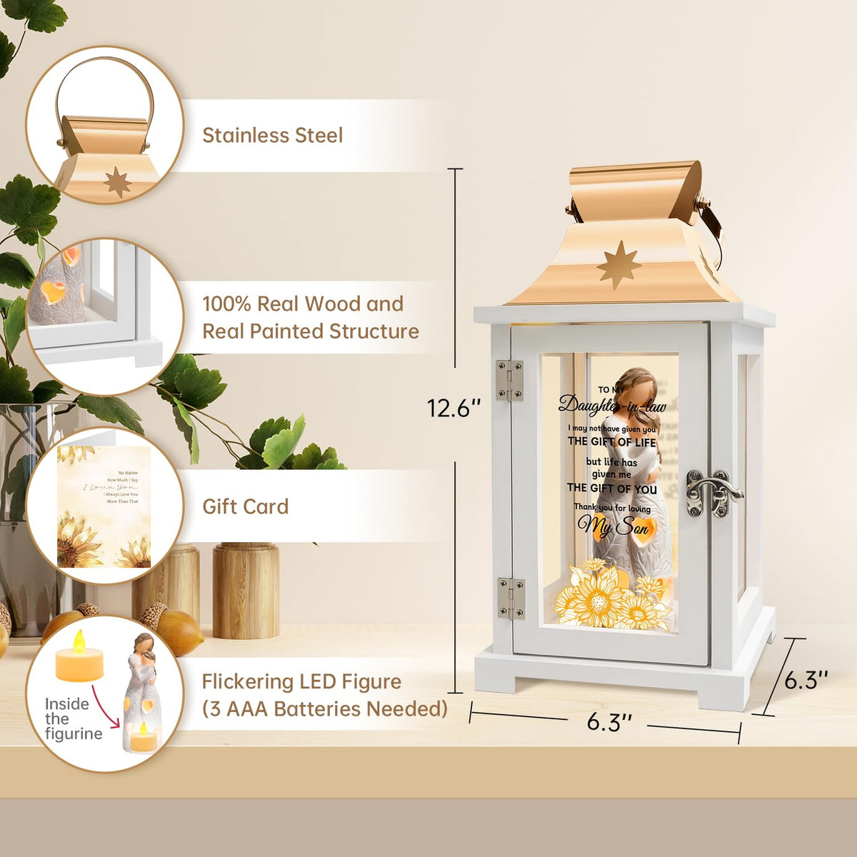 Homazing LED candle provides a warm, flickering glow for cozy spaces.
