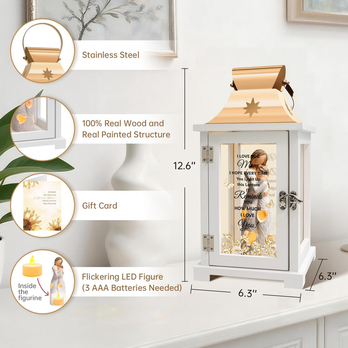 Homazing ready-to-gift lantern arrives in elegant packaging for easy gifting.