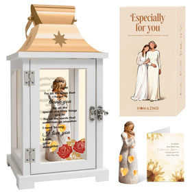 Homazing mother-daughter embrace lantern adds sentimental home ambiance.