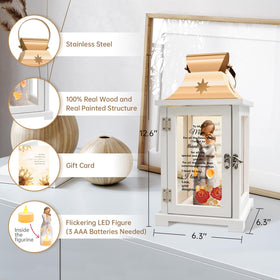 Homazing two-sided quote lantern showcases heartfelt messages for Mom.
