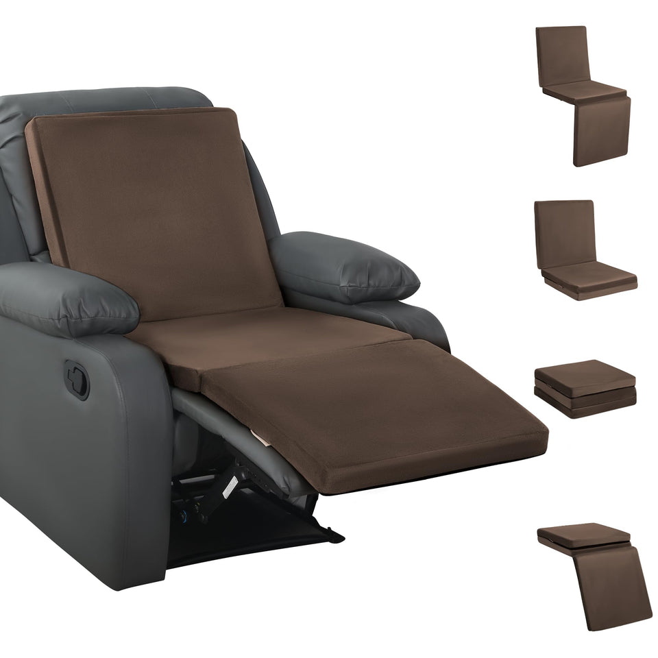 HOMBYS 3-in-1 recliner seat cushion with plush velvet surface for comfort