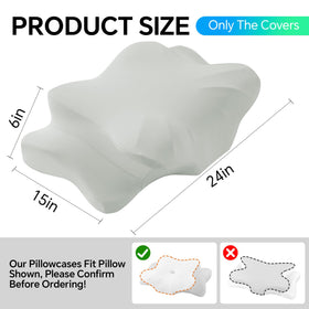 HOMBYS butterfly contour pillowcase with zipper, secure fit and clean edge.