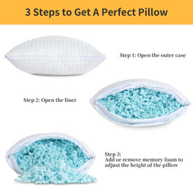 HOMBYS cooling bamboo cover on pillow offers refreshing, breathable feel.