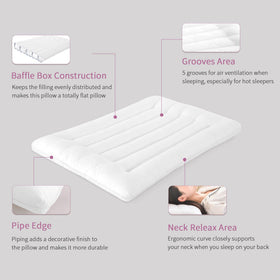 HOMBYS cotton fabric cover close-up highlights breathable, cool-to-touch texture.