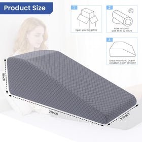 HOMBYS leg elevation pillow stable single-layer elevation maintains consistent height during recovery.