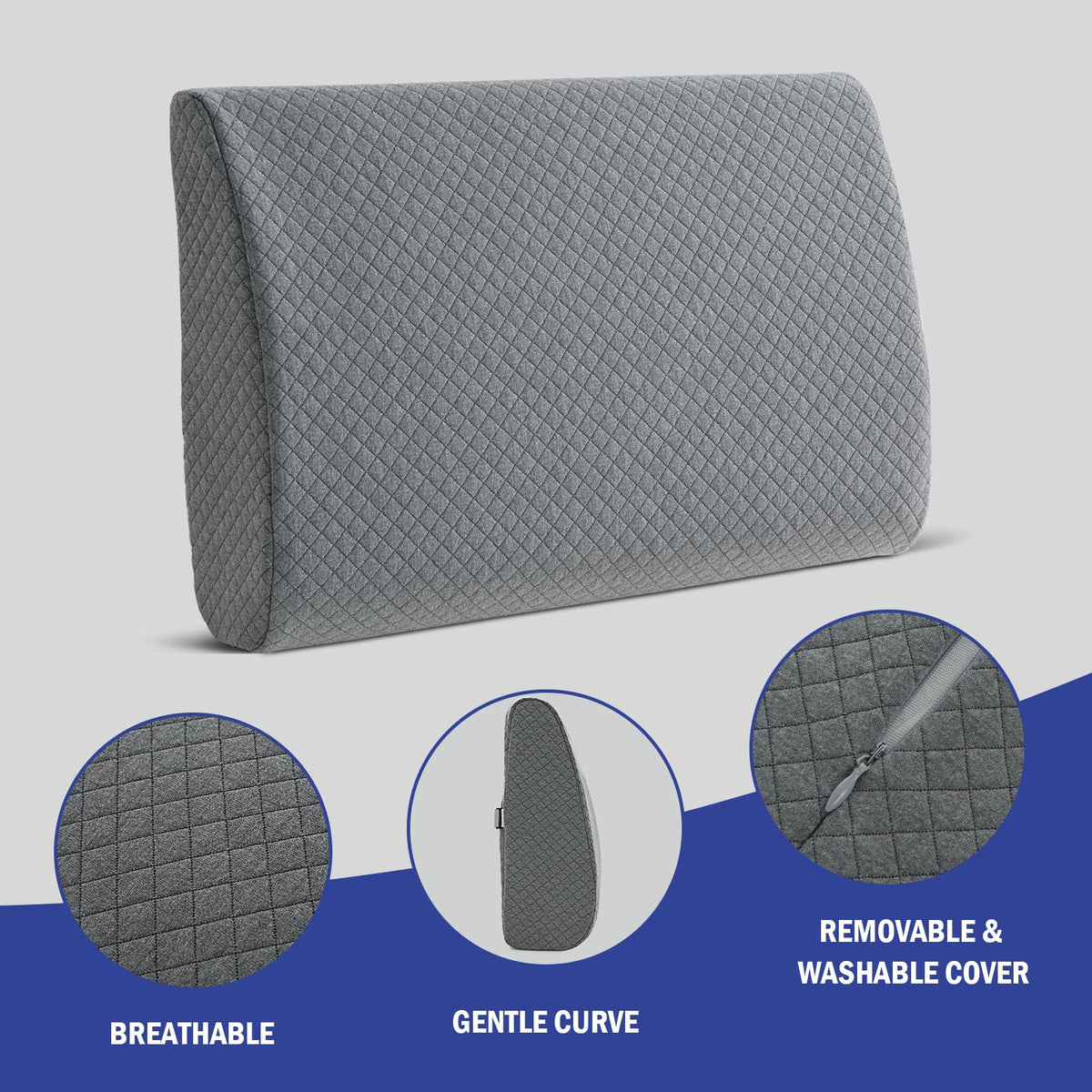 HOMBYS ergonomic wide design supporting the waist and lower back