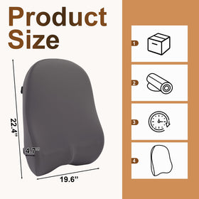 HOMBYS memory foam back support 50D adapts to your spine.