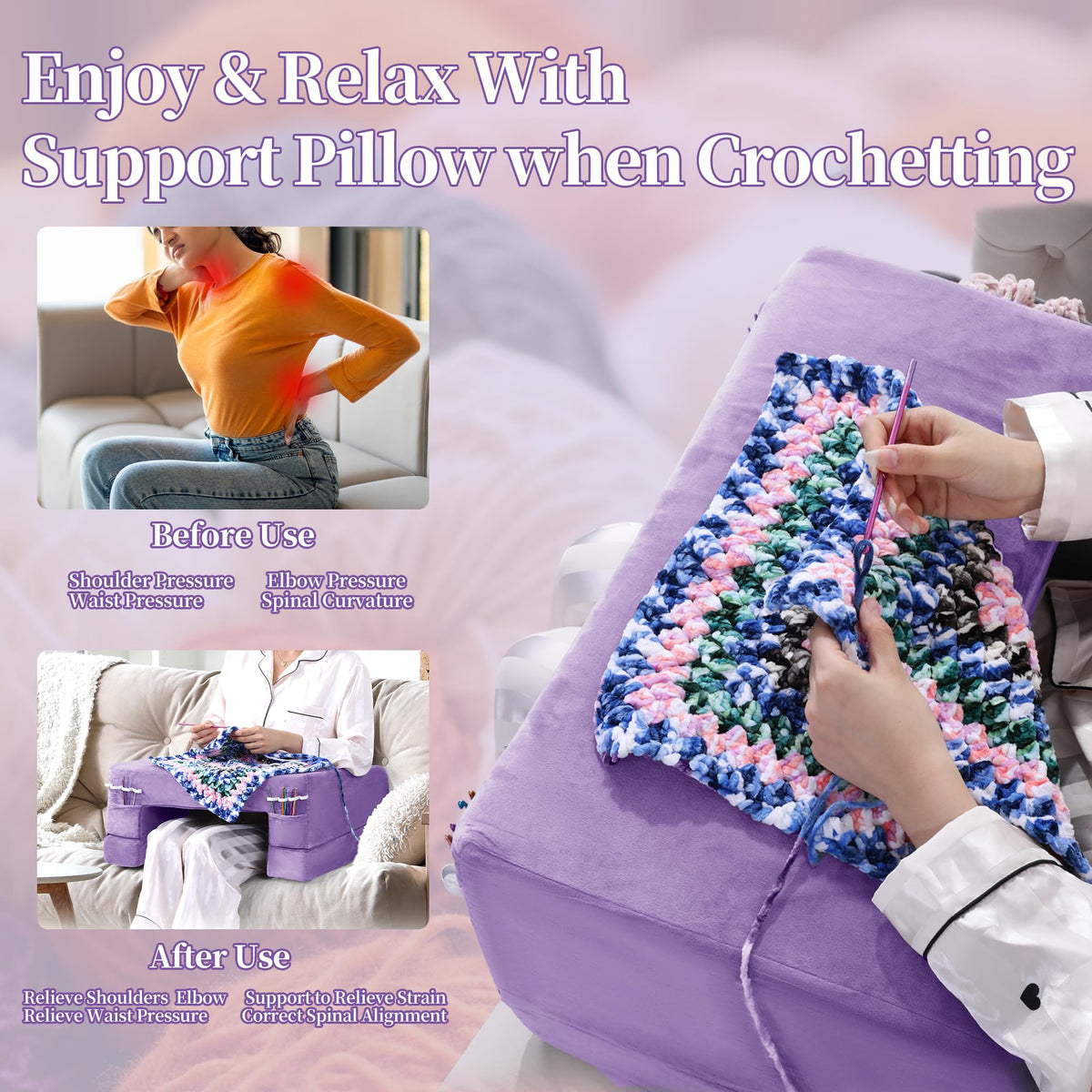 HOMBYS memory-foam core provides stable arm support