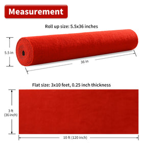 HOMBYS red carpet runner with non-slip backing stabilizes on clean dry floors