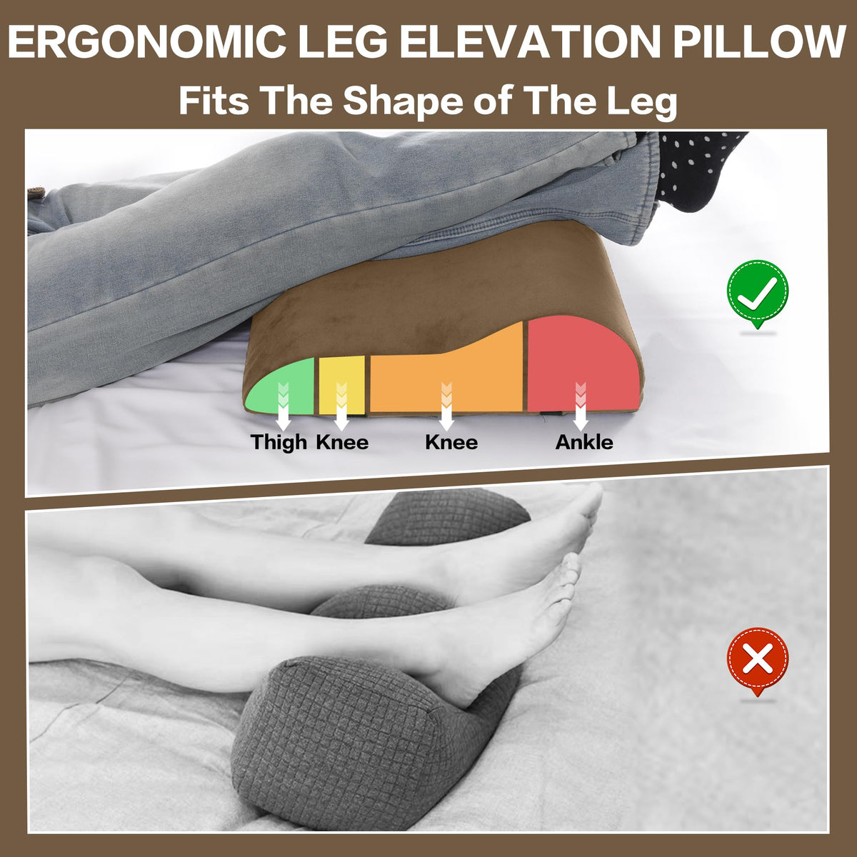 HOMBYS two-straps secure pillow stays in place on your chair.