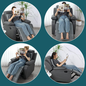 HOMBYS velvet fabric adds soft, luxurious touch to your recliner.