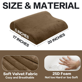 HOMBYS wave-shaped leg pillow hugs knees and calves for ergonomic support.