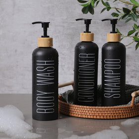 HOMCDALY BPA-free refillable shower bottles for reusable use.