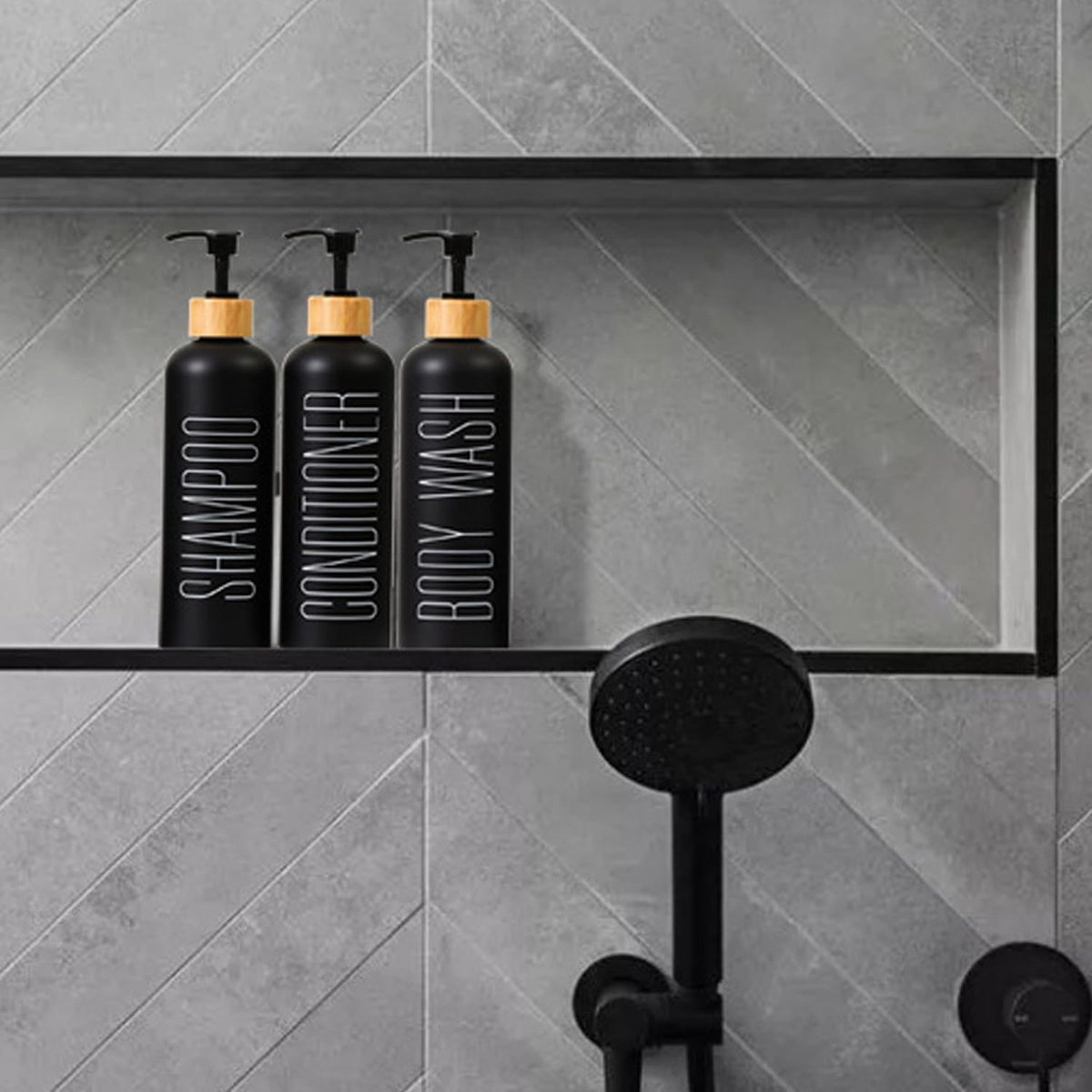 HOMCDALY three-pack gift-ready bathroom dispenser set for gifting