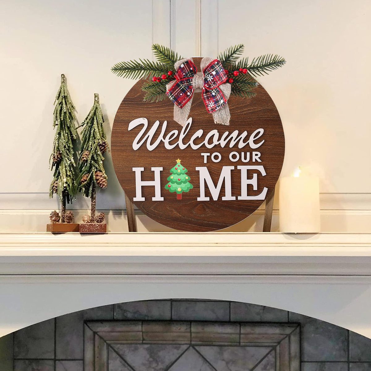 HOMCDALY holiday wreath icons for front door styling