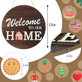 HOMCDALY outdoor-ready front door decor enhancing curb appeal