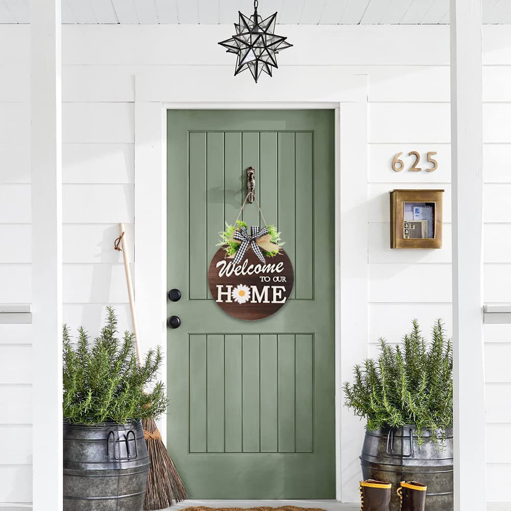 HOMCDALY rustic fiberboard front-porch sign for durable outdoor décor