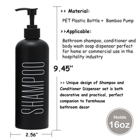 HOMCDALY silk-screen labels peel-proof design for durable bathroom bottles.
