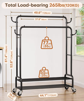 Homde rack in entryway showing flexible home organization and quick mobility.