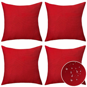 Home Brilliant red 18x18 pillow cover for versatile indoor and outdoor decor