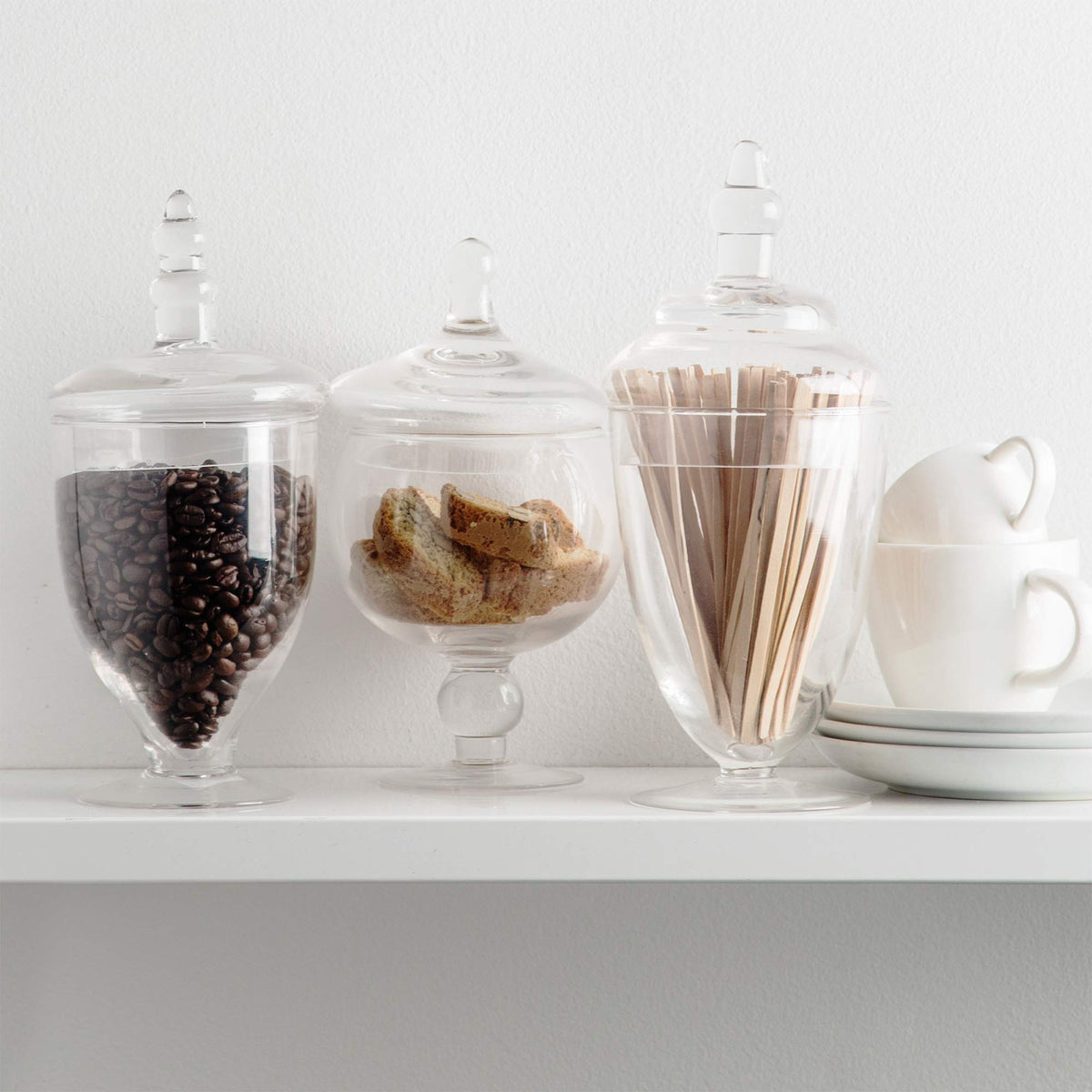 Home Essentials & Beyond jars with lids for potpourri and crafts.