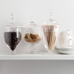Home Essentials & Beyond jars with lids for potpourri and crafts.