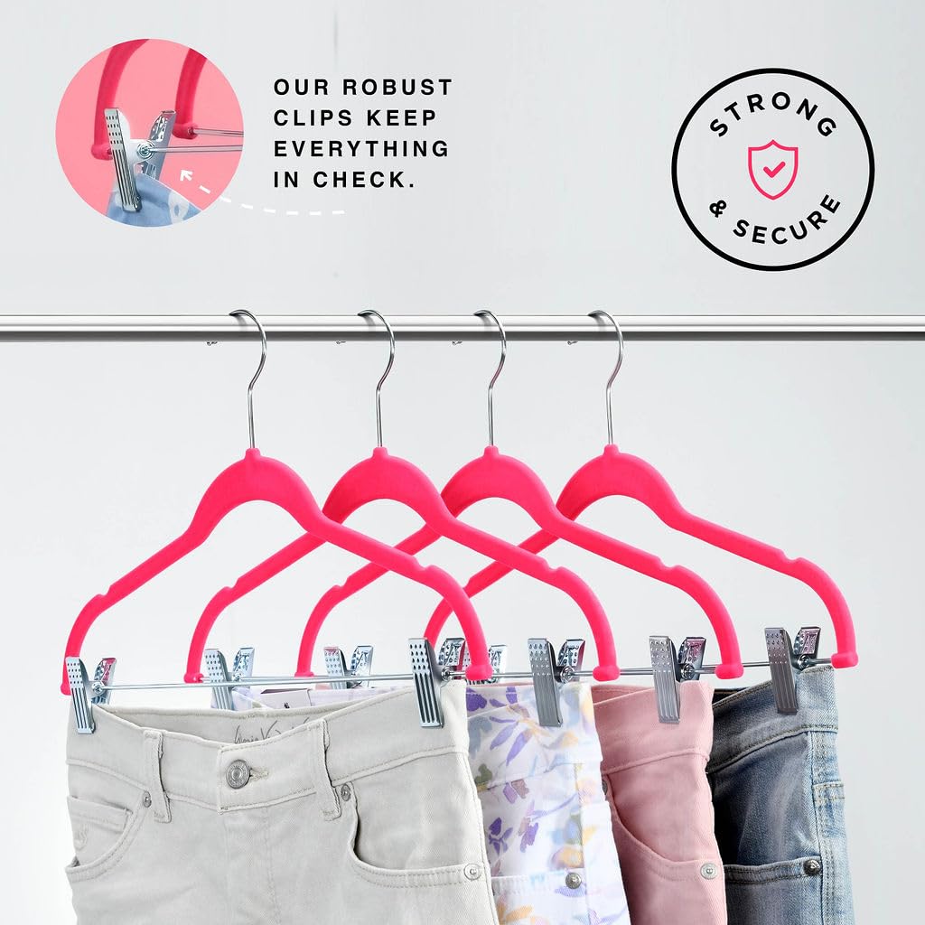 HOME IT pants hangers ultra-thin design saves closet space.