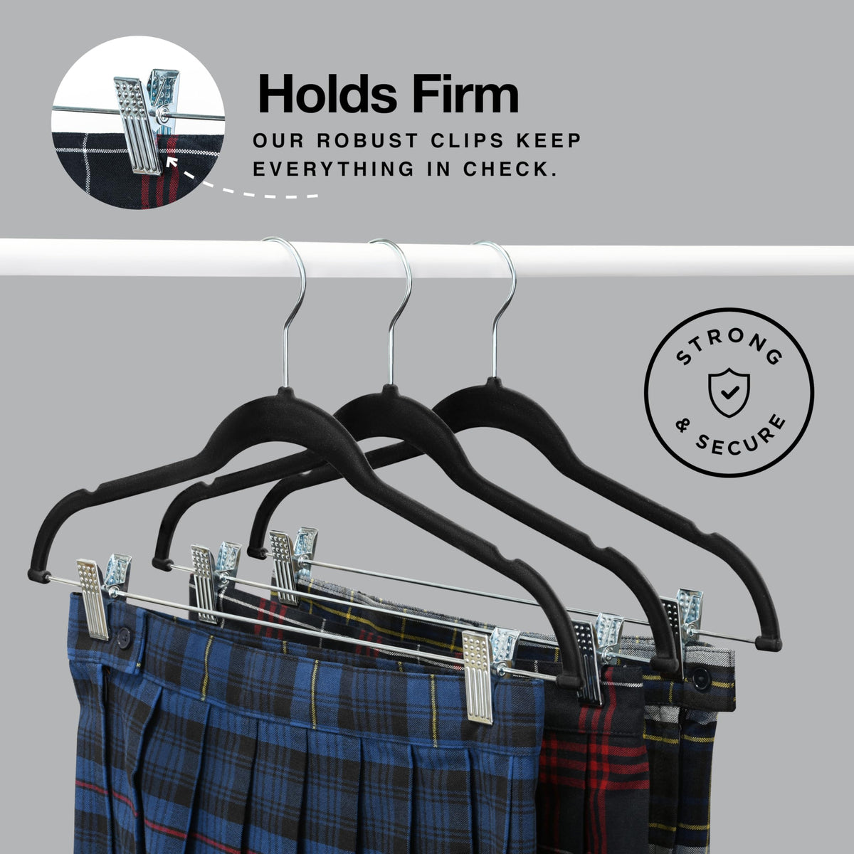 HOME IT space-saving hangers maximize closet organization without bulk