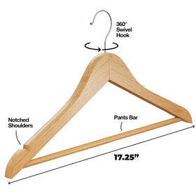 HOME IT Hanger with deep notches keeps straps secure.