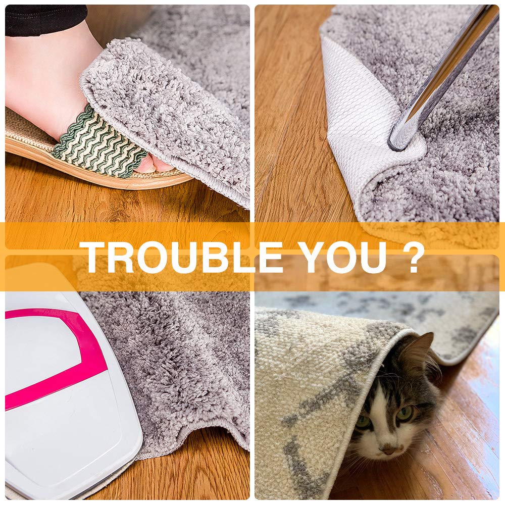 Home Techpro rug pad adhesive surface secures rug yet peels off cleanly