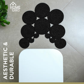 Home Turko dust-dirt trapping surface keeps bathroom cleaner after showers.