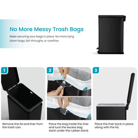 Home Zone Living bag holder with rubber band keeps liners secure