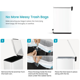 Home Zone Living bag tuck band keeps bags neat and secure.