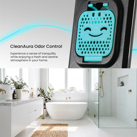 Home Zone Living CleanAura odor-control compartment under lid, keeps spaces fresh