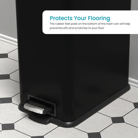 Home Zone Living matte black finish on a modern kitchen trash can