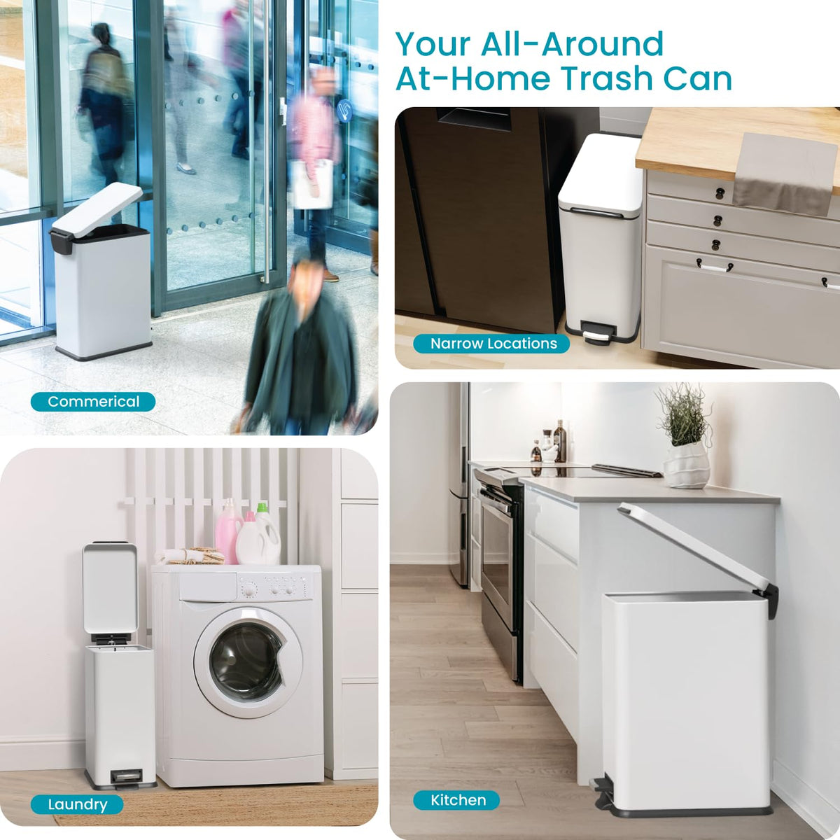 Home Zone Living matte white finish adds a subtle, modern touch to any space.