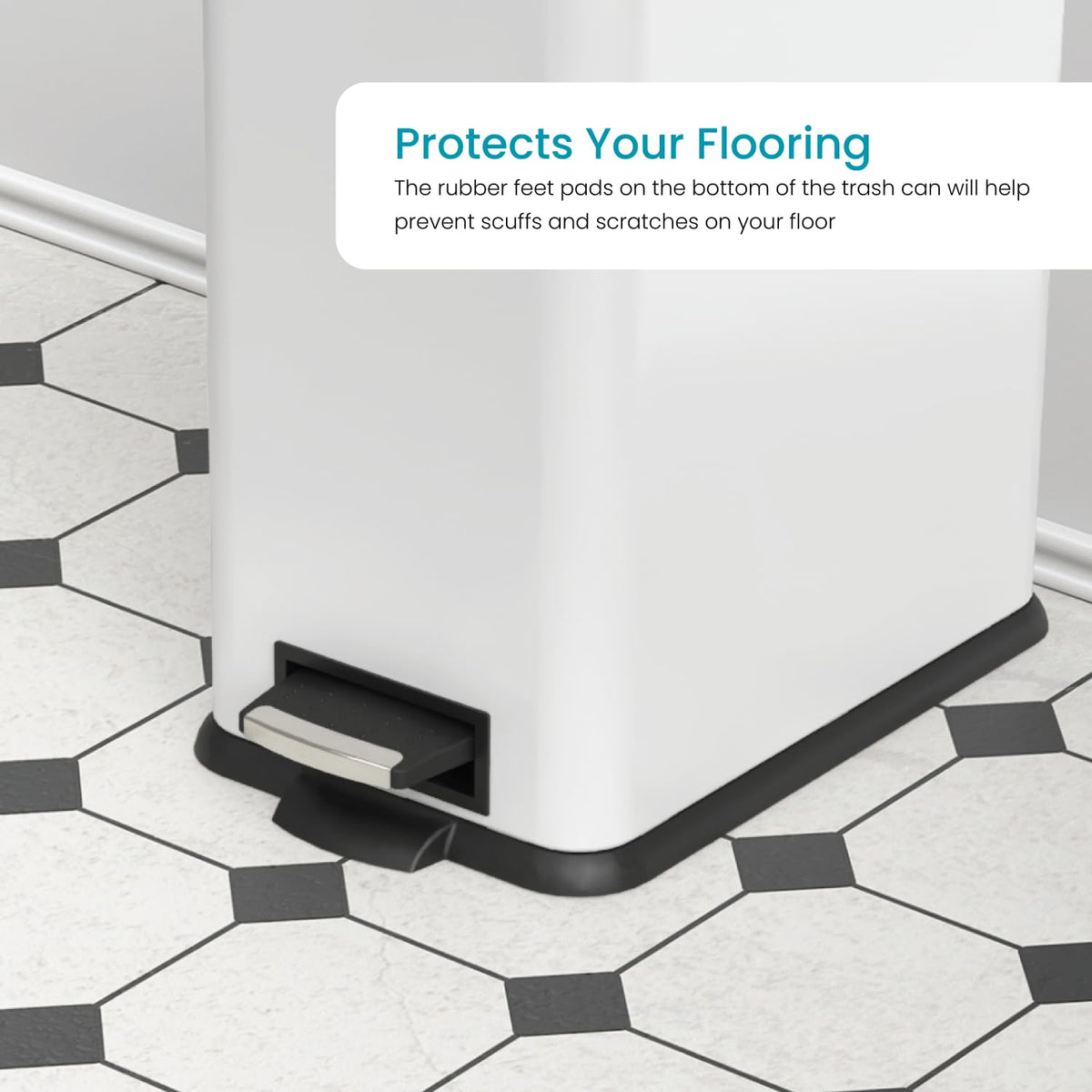 Home Zone Living removable liner simplifies bag changes and cleanup.